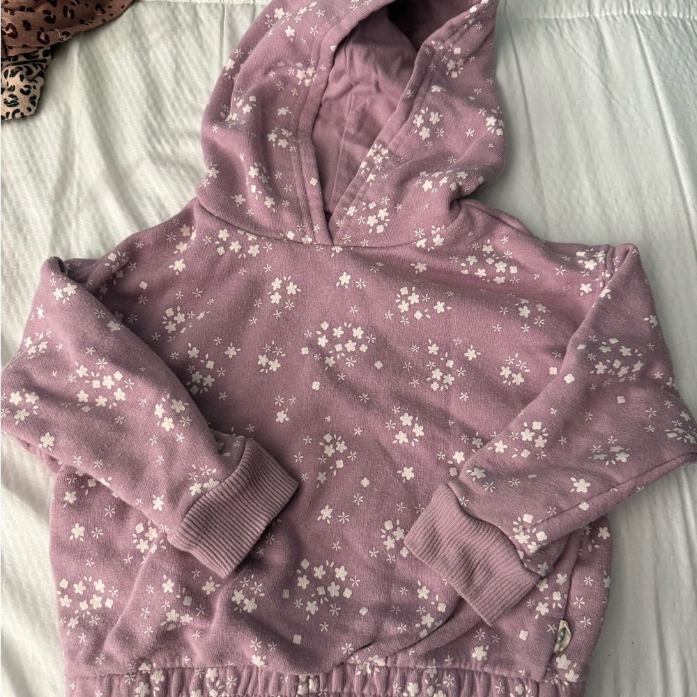 Pink Floral Kids Hoodie